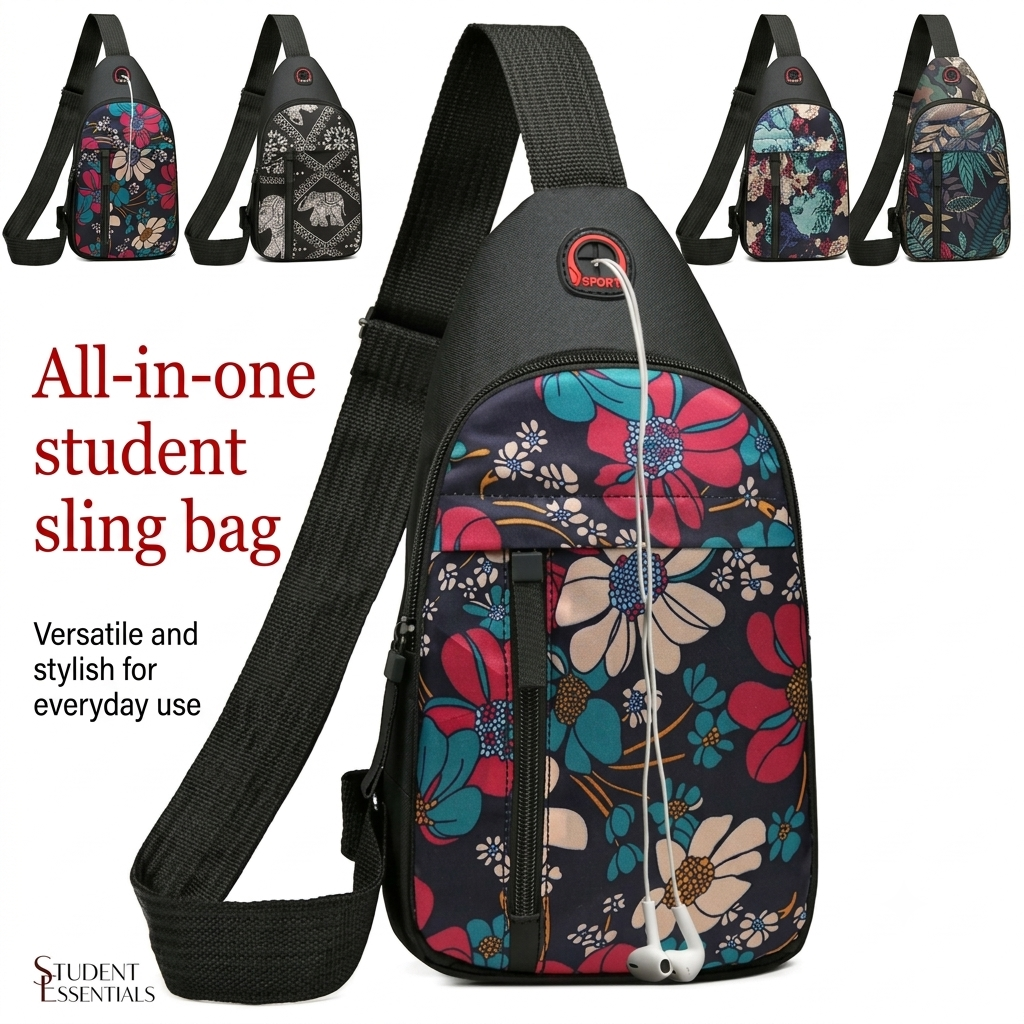 Stylish Floral Crossbody Bag - Everyday Travel & Casual Sling Bag