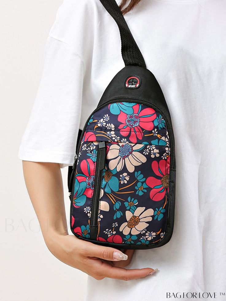 Stylish Floral Crossbody Bag - Everyday Travel & Casual Sling Bag