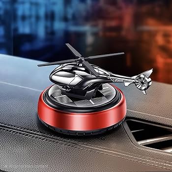 Helicopter Solar Dashboard Ornament with Built-In Perfume